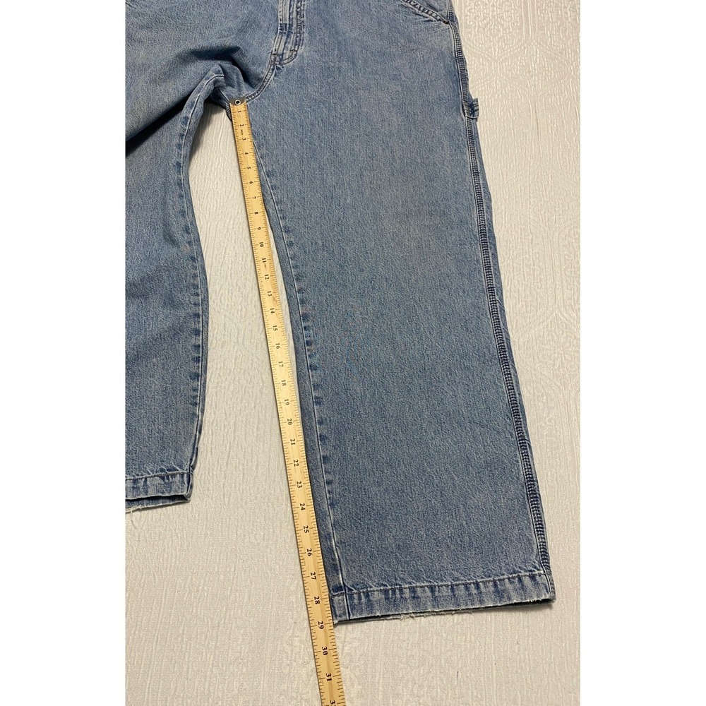Levi Strauss Signature Carpenter‎ Jeans Light Wash Denim Mens Size 40x29 - Picture 8 of 9